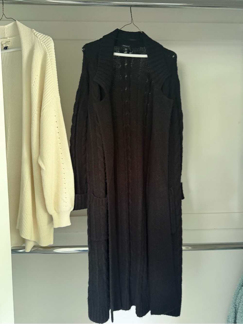 Torrid Women’s Long Sleeve Open Front Cardigan Full Length Black Size 0 R
